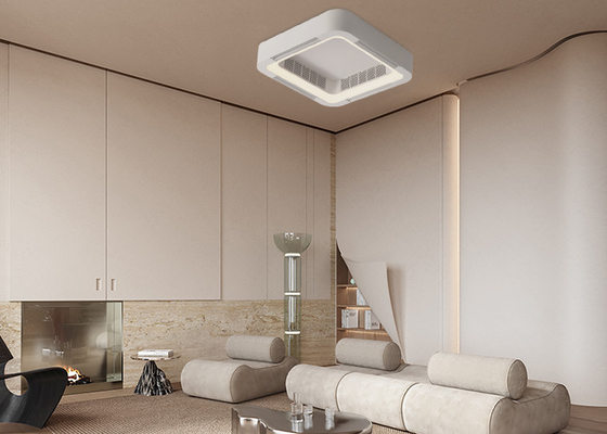 Hiçbir yaprak tavan vantilatörü lambası ev yatak odası oturma odası görünmez klima elektrikli fan tavan vantilatörü lambası
