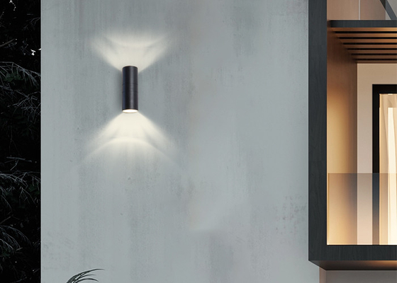 6W 12W Modern Basit Dış Duvar Lambası LED Su Geçirmez Çift Kafa Kabuk E27
